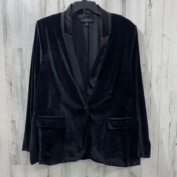 Lane Bryant Jackets & Blazers - 1114 Lane Bryant Black Velvety Blazer Jacket